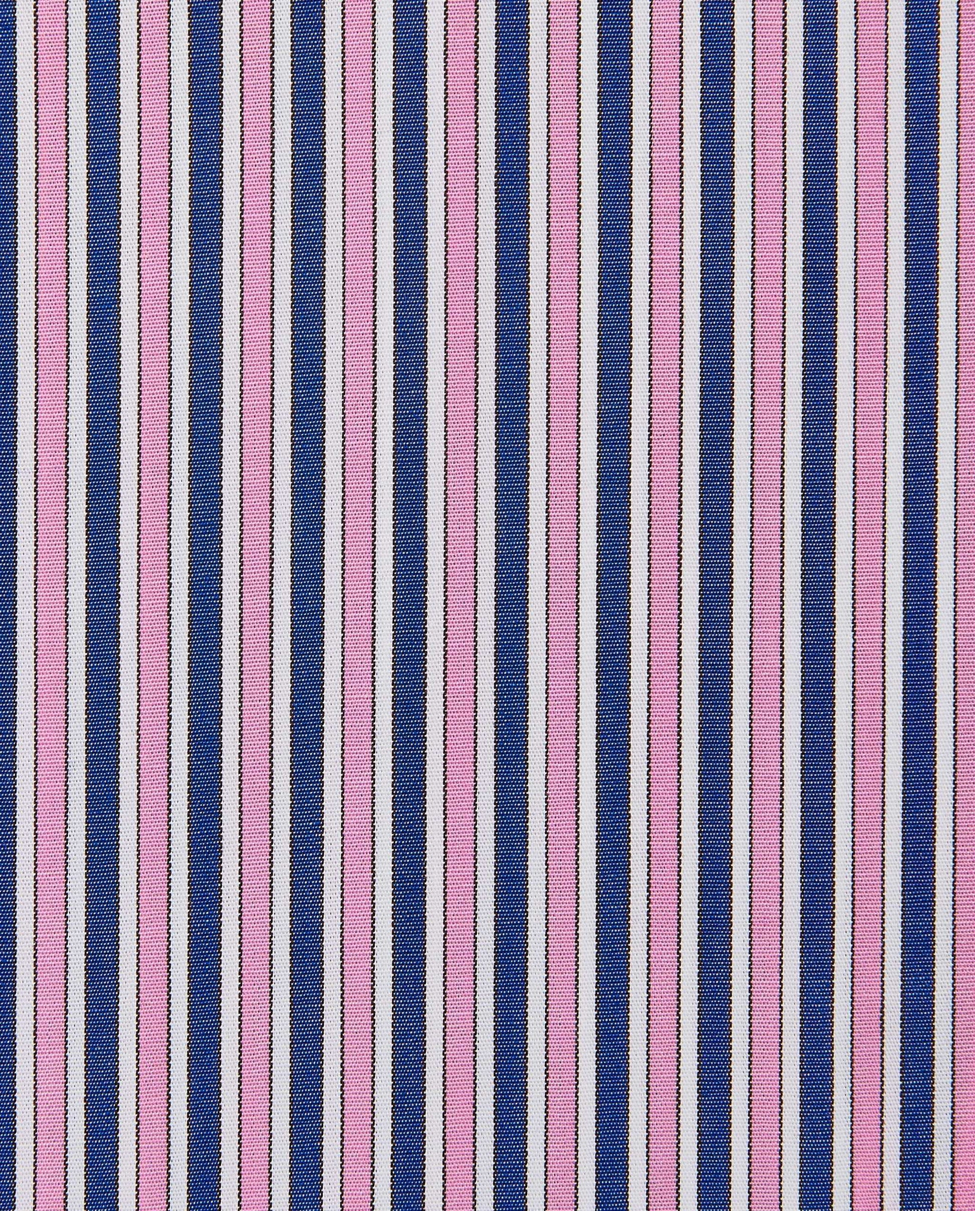 Men’s Fitted Striped Shirt – Pink | Fancy Full Sleeves | 100% Cotton