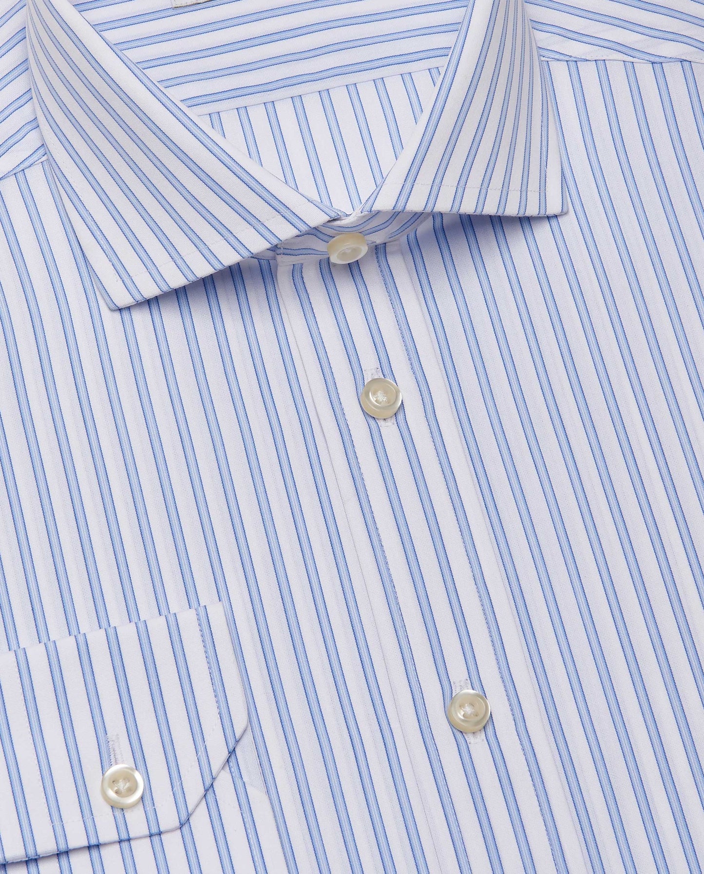 Camicissima Men’s Fitted Striped Shirt – Light Blue | Fancy Full Sleeves | 100% Cotton