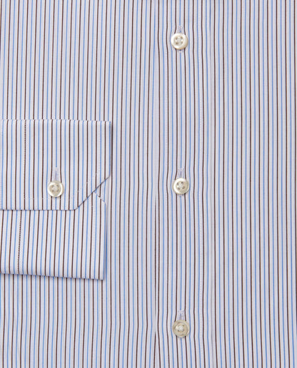 Camicissima Men’s Fitted Striped Shirt – Light Blue | Fancy Full Sleeves | 100% Cotton
