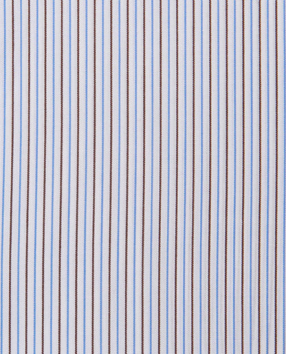 Camicissima Men’s Fitted Striped Shirt – Light Blue | Fancy Full Sleeves | 100% Cotton