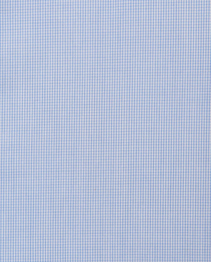 Camicissima Men’s Fitted Checked Fancy Shirt – Light Blue | 100% Cotton | Fancy Full Sleeves
