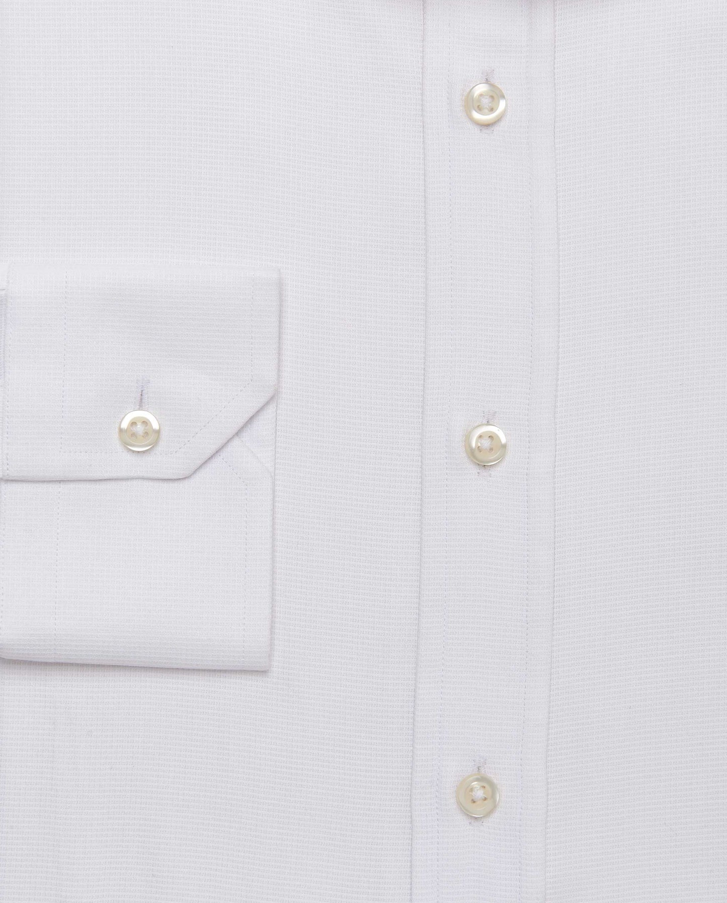 Camicissima Men’s Fitted Self-Textured Shirt – White | 100% Cotton | Classic Full Sleeves