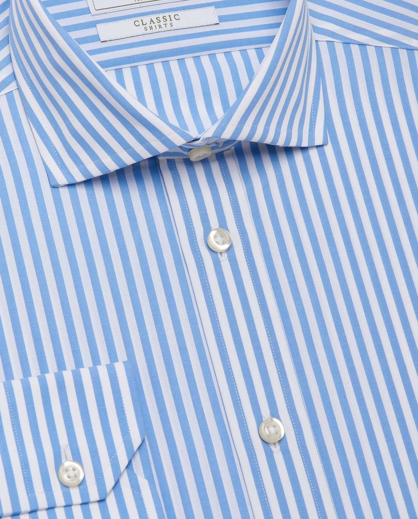 Camicissima Men’s Fitted Striped Shirt – Light Blue | 100% Cotton | Classic Full Sleeves