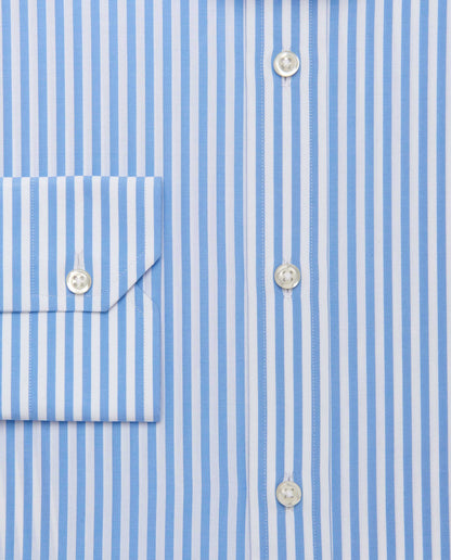 Camicissima Men’s Fitted Striped Shirt – Light Blue | 100% Cotton | Classic Full Sleeves