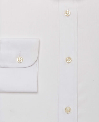 Camicissima Men’s White Plain Twill Shirt - Regular Fit, Full Sleeves | Classic Wardrobe Essential