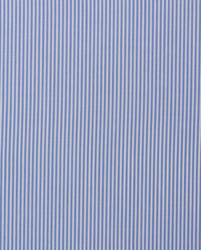 Men’s Regular Fit Striped Shirt – Blue | 100% Cotton | Classic Full Sleeves