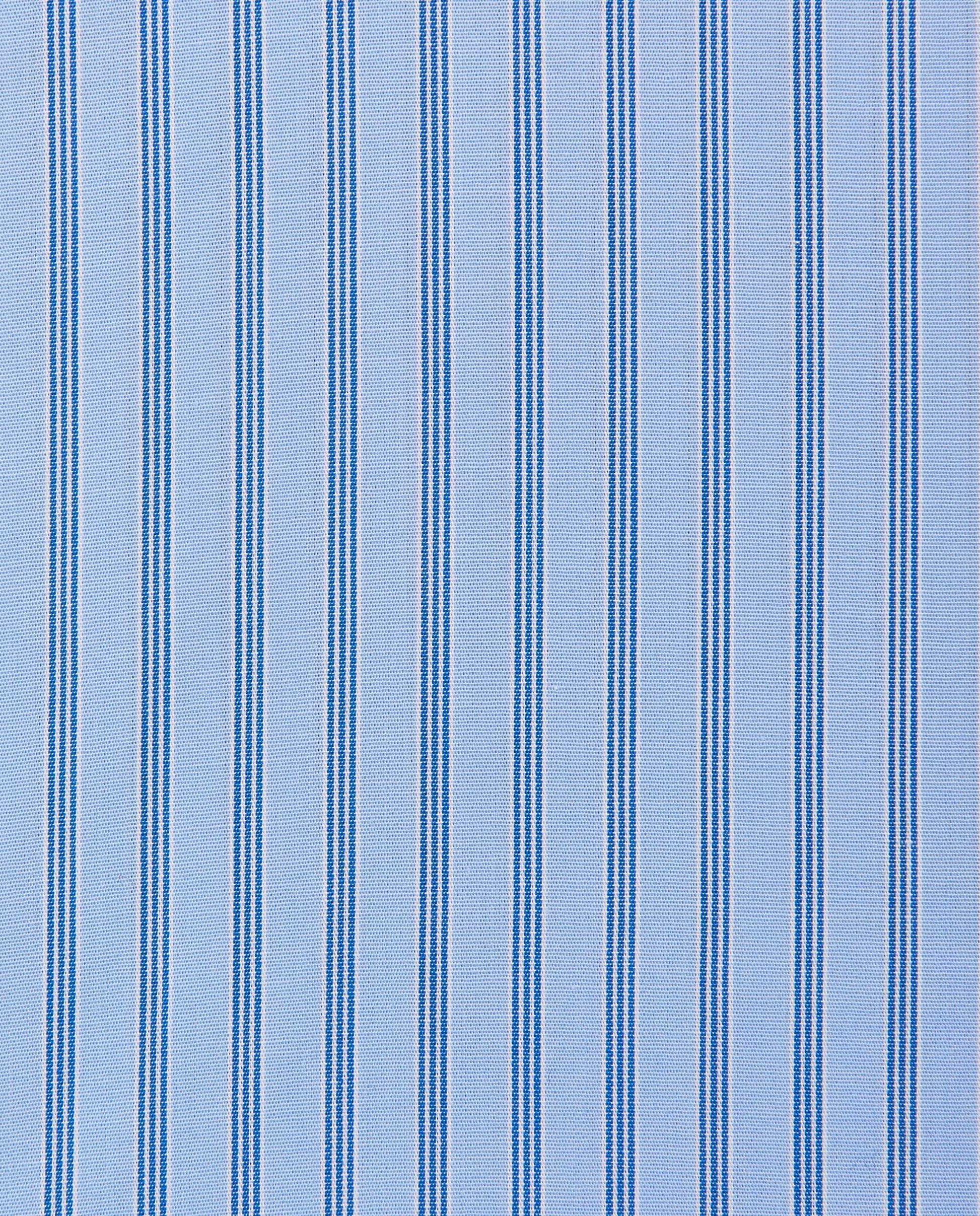 Men’s Regular Fit Striped Shirt – Light Blue | Fancy Full Sleeves | 100% Cotton