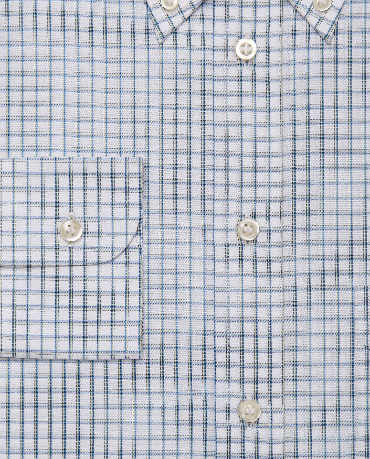 Camicissima Men’s Regular Fit Checked Shirt – Dark Blue | 100% Cotton | Fancy Button Down Full Sleeves