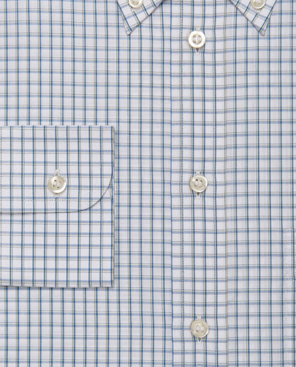 Camicissima Men’s Regular Fit Checked Shirt – Dark Blue | 100% Cotton | Fancy Button Down Full Sleeves
