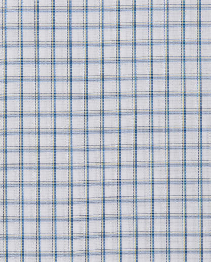 Camicissima Men’s Regular Fit Checked Shirt – Dark Blue | 100% Cotton | Fancy Button Down Full Sleeves
