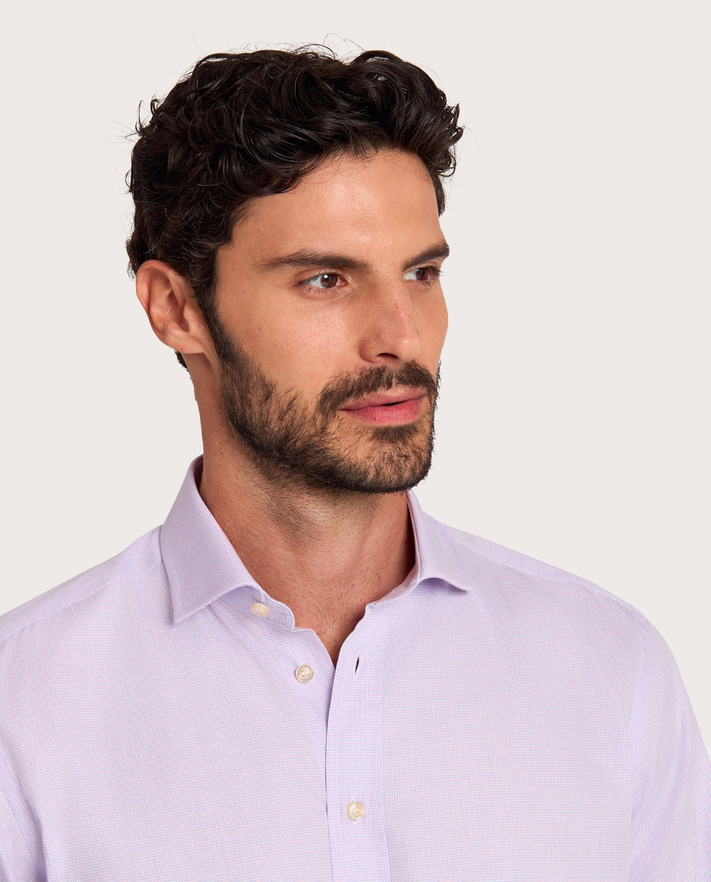 Camicissima Pink Checkered Twill Fancy Cotton Shirt