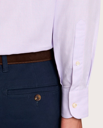 Camicissima Pink Checkered Twill Fancy Cotton Shirt