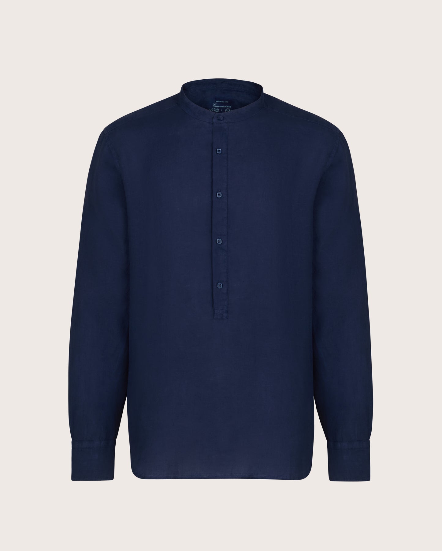 Camicissima Men's Premium Linen Formal Shirt - BLUE | Solid | Regular Fit