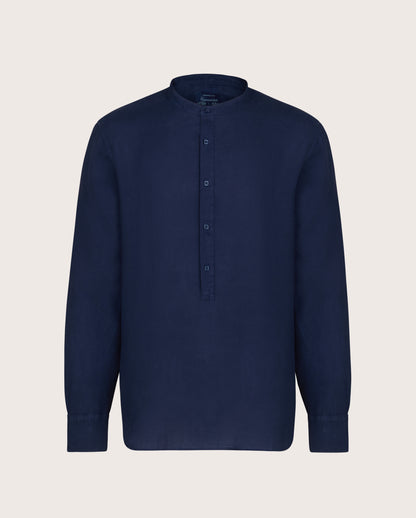 Camicissima Men's Premium Linen Formal Shirt - BLUE | Solid | Regular Fit