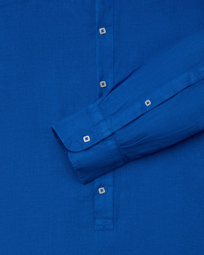 Camicissima Men's Premium Linen Formal Shirt - El BLUE | Solid | Regular Fit