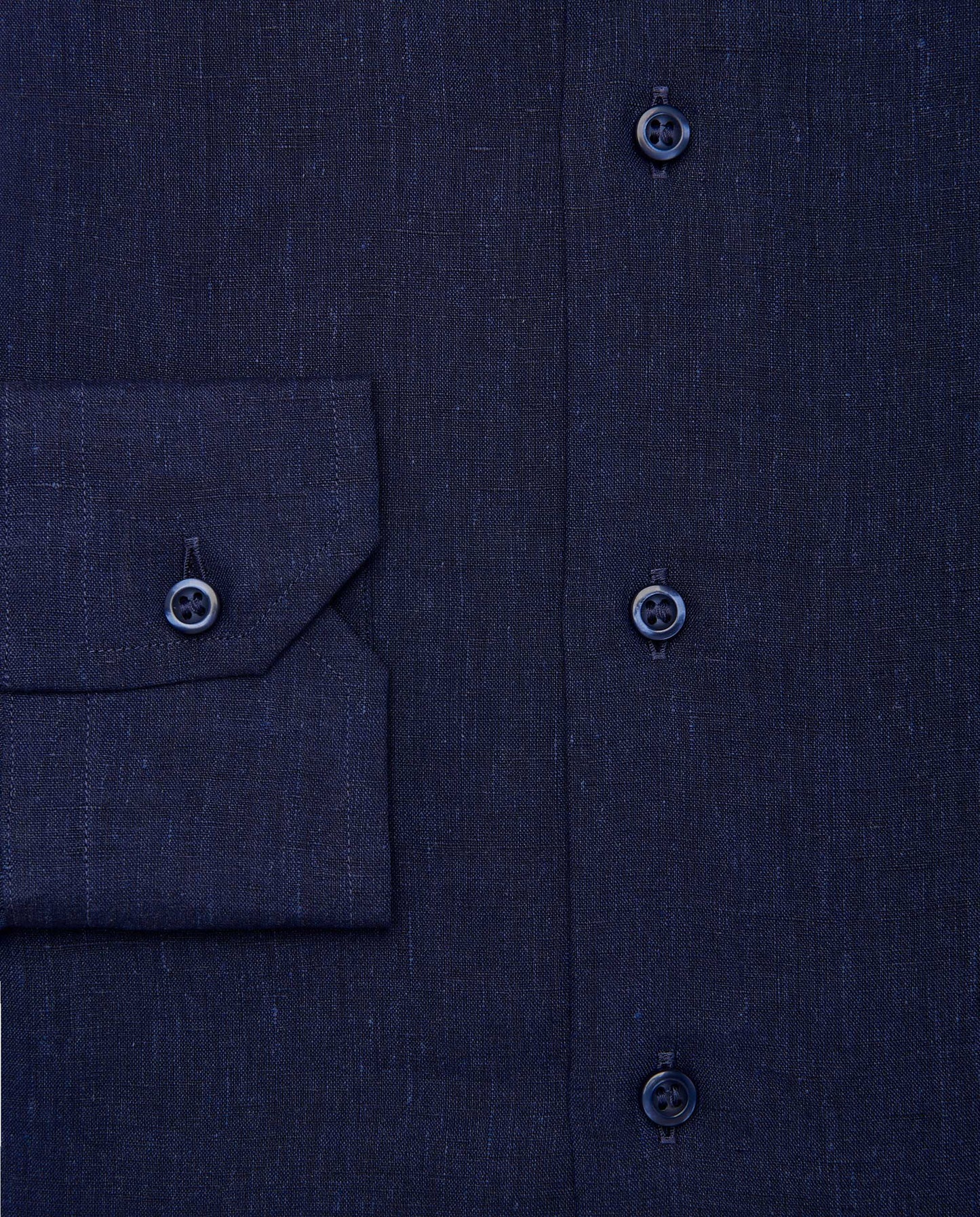 Camicissima Men’s Slim Fit Linen Shirt – Navy Blue | Plain Fancy Style | Full Sleeves