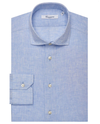 Men’s Slim Fit Linen Shirt – Plain Fancy Style | Full Sleeves | Lightweight Comfort