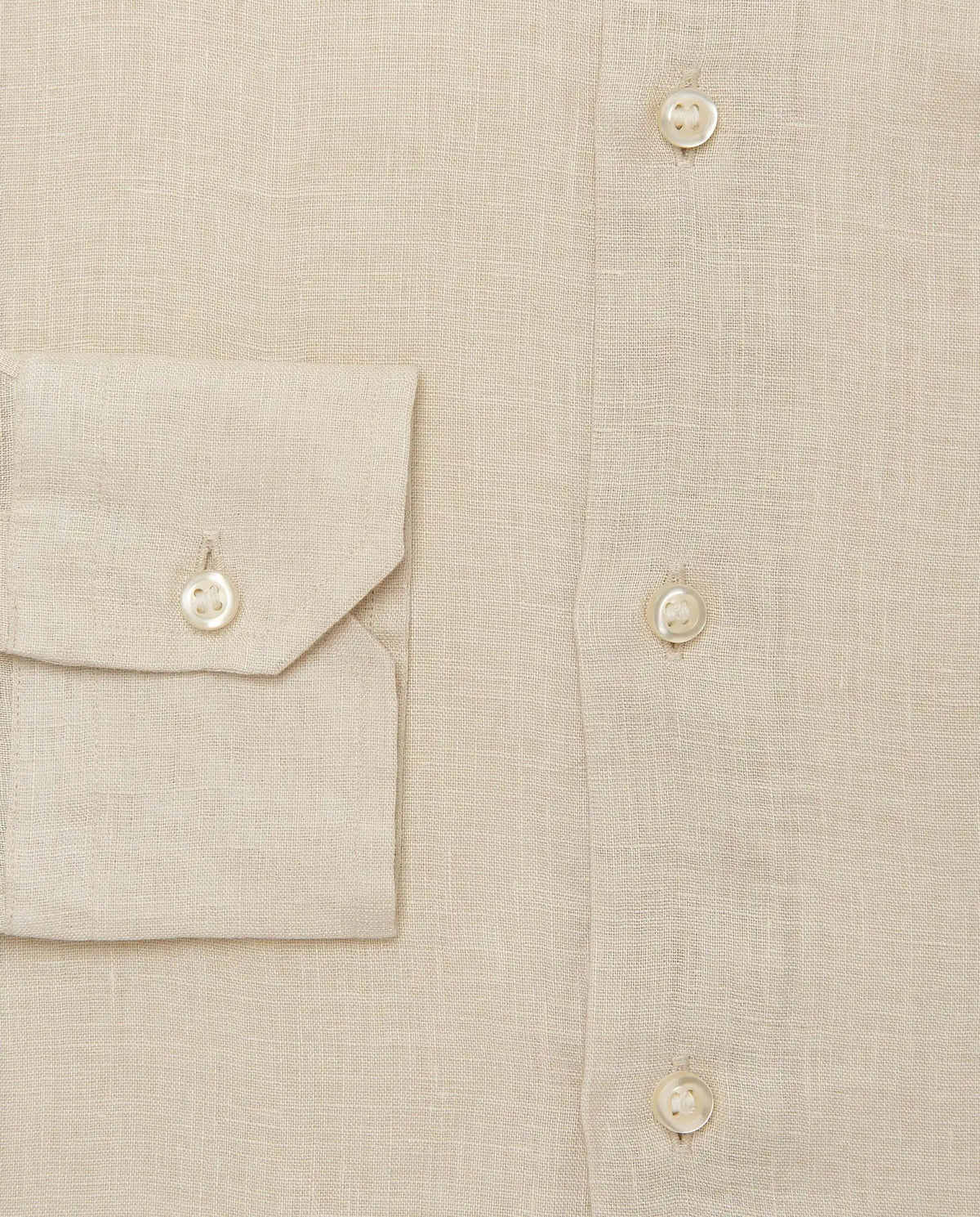 Camicissima Men’s Slim Fit Linen Shirt – Beige | Plain Fancy Style | Full Sleeves