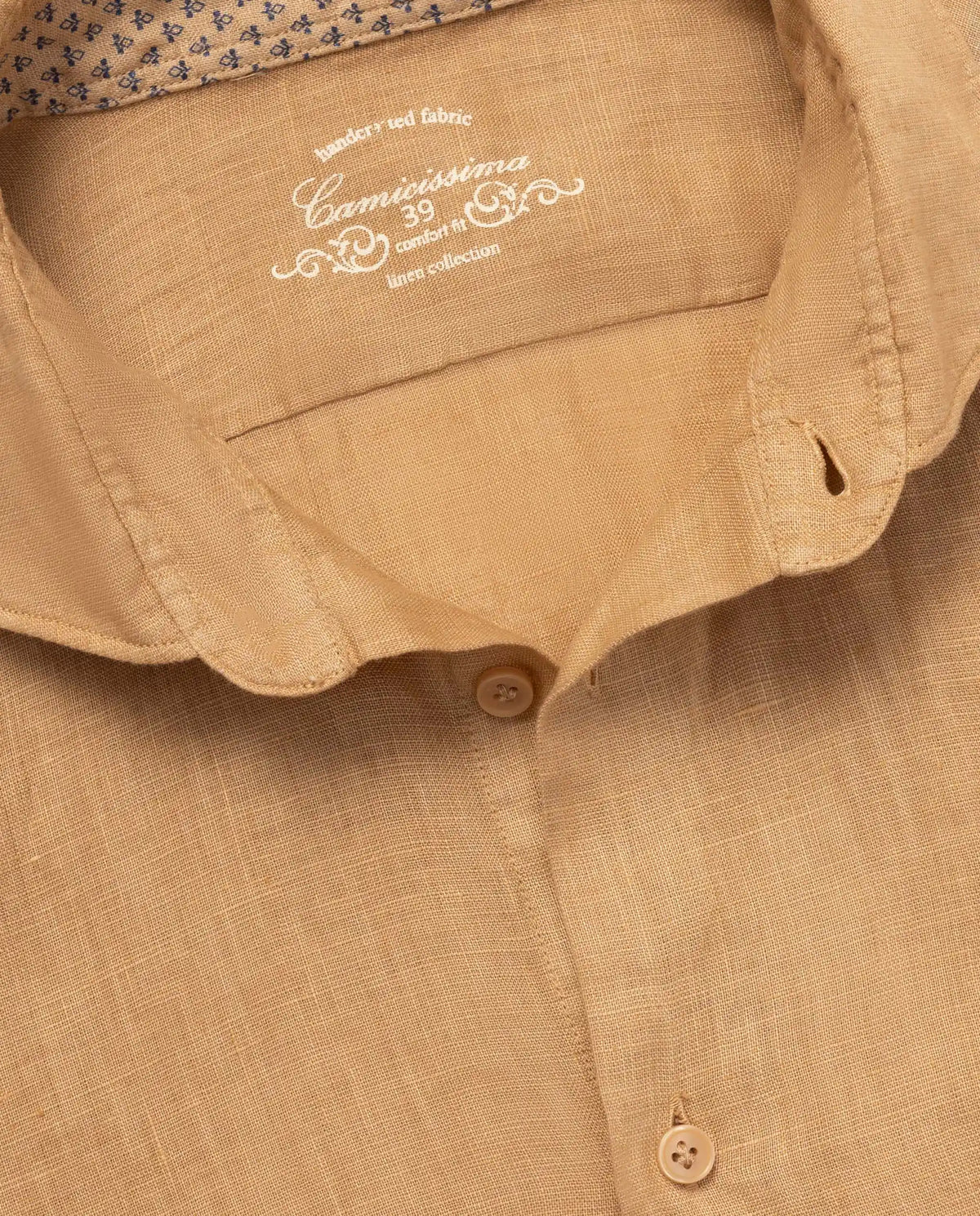 Camicissima Men’s Bright Colour Linen Garment-Dyed Comfort Shirt