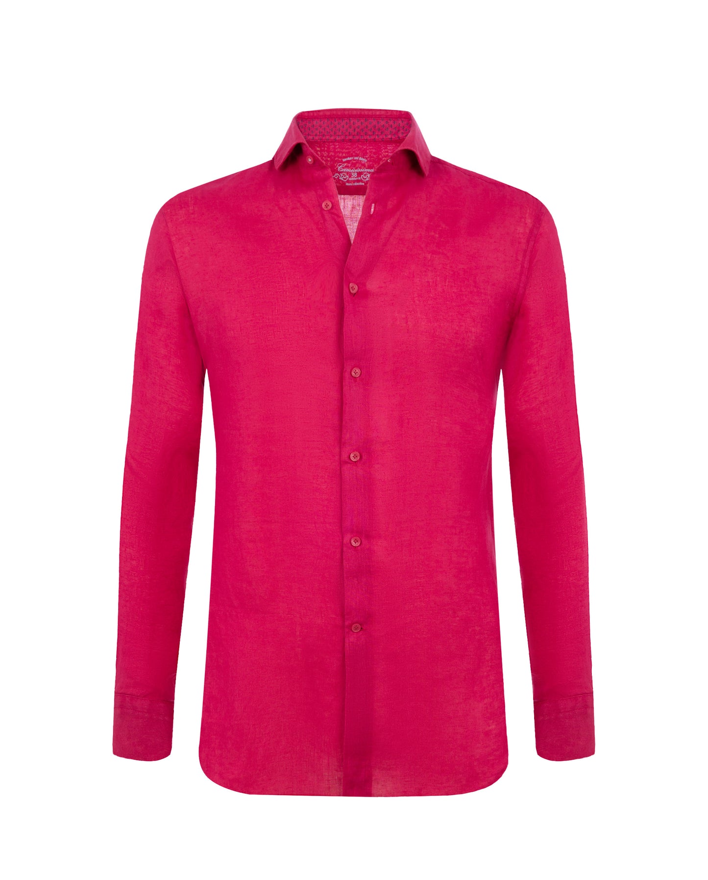 Camicissima Men’s Bright Colour Linen Garment-Dyed Comfort Shirt