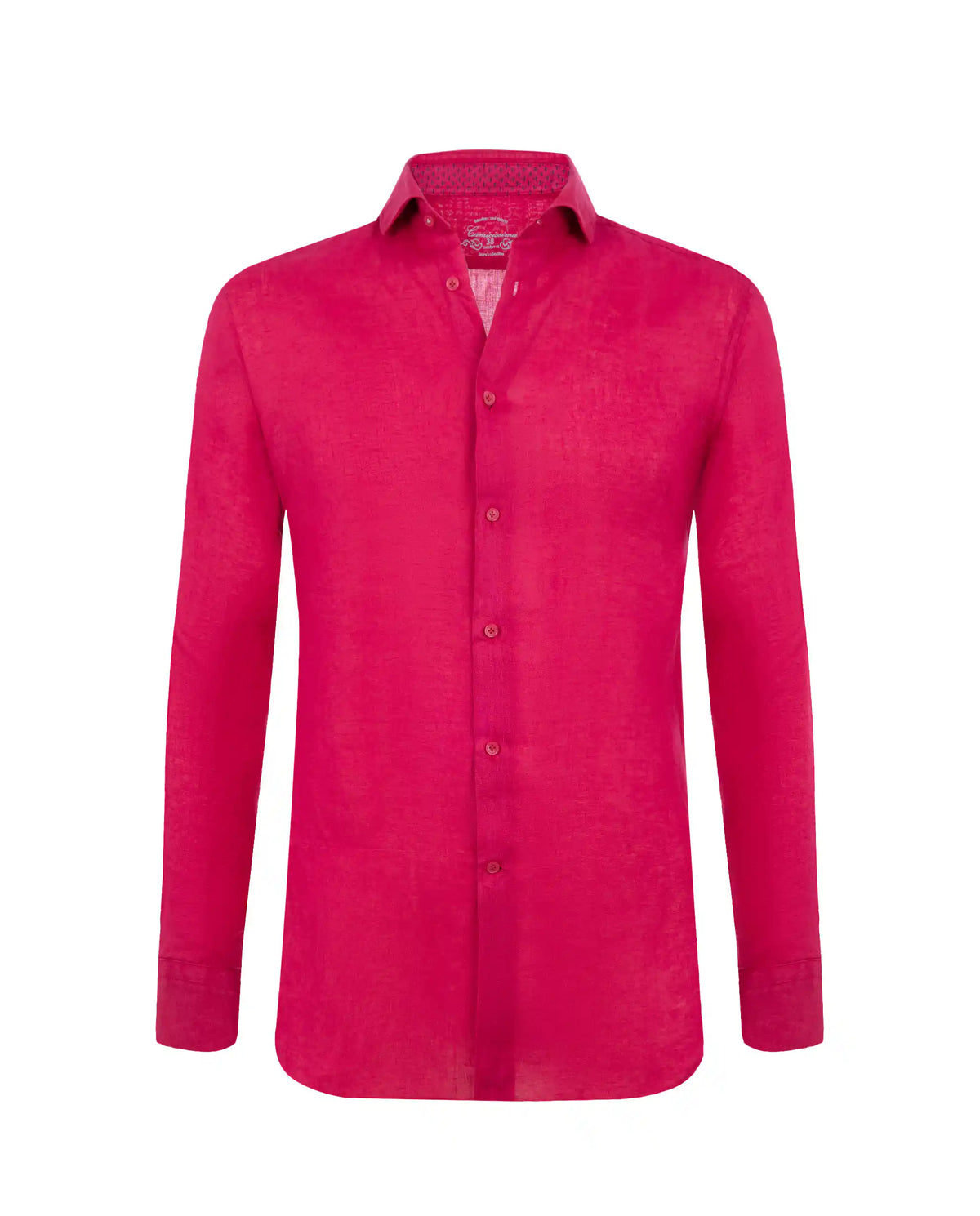 Camicissima Men’s Bright Colour Linen Garment-Dyed Comfort Shirt