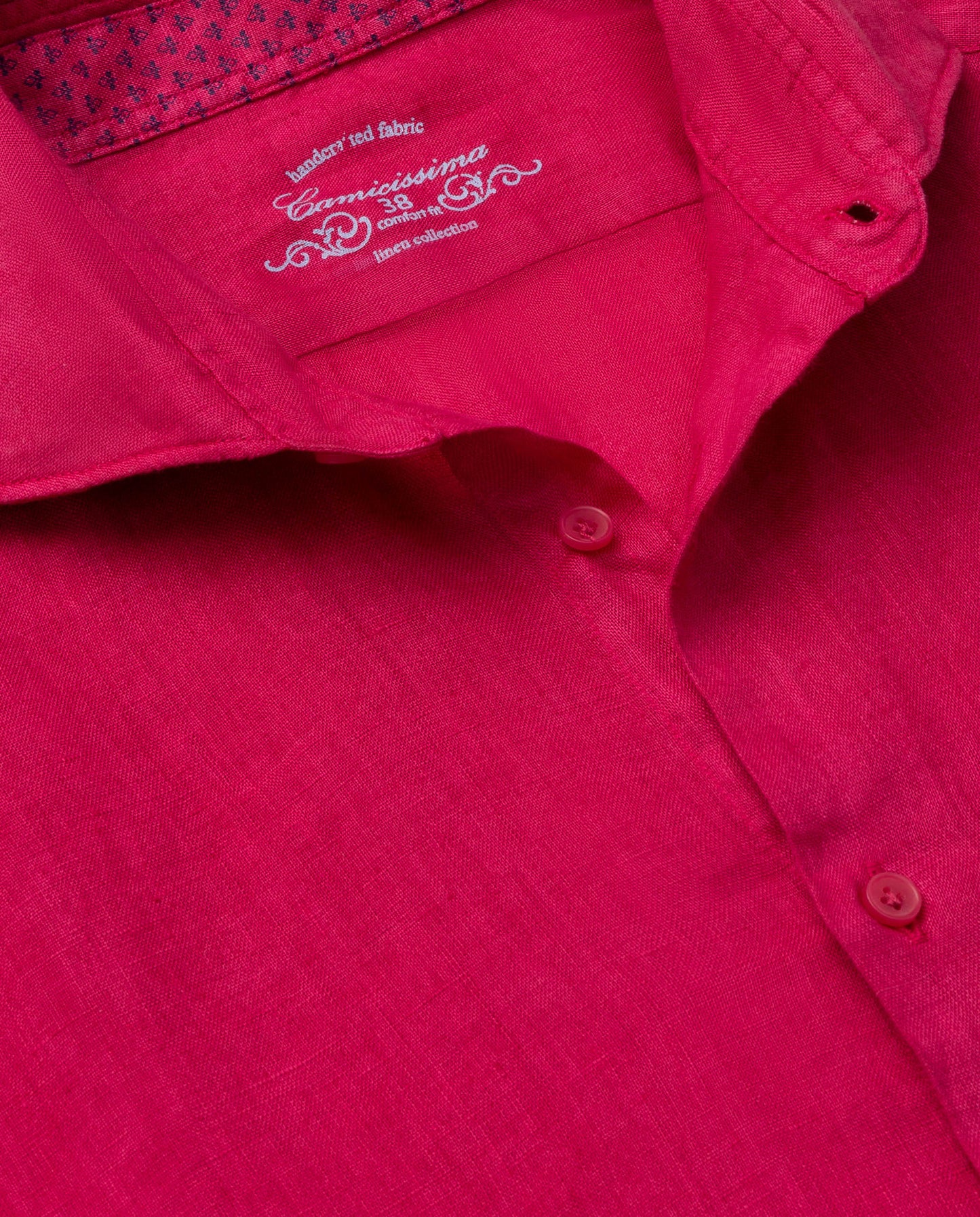 Camicissima Men’s Bright Colour Linen Garment-Dyed Comfort Shirt