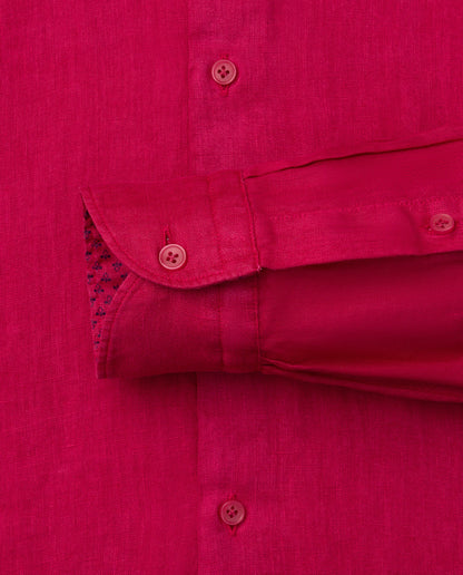 Camicissima Men’s Bright Colour Linen Garment-Dyed Comfort Shirt