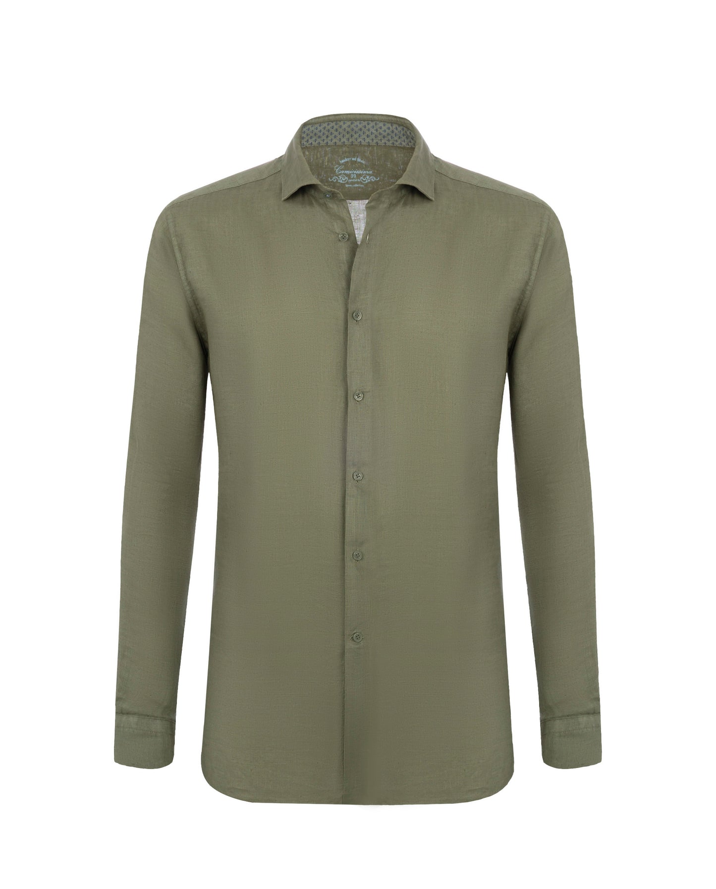 Camicissima Men’s Bright Colour Linen Garment-Dyed Comfort Shirt
