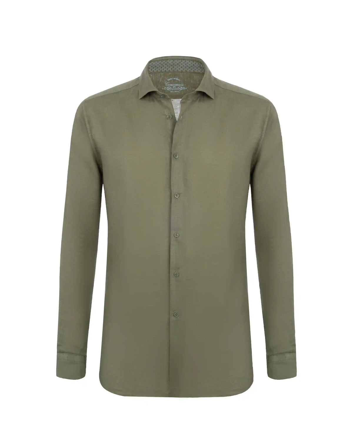 Camicissima Men’s Bright Colour Linen Garment-Dyed Comfort Shirt