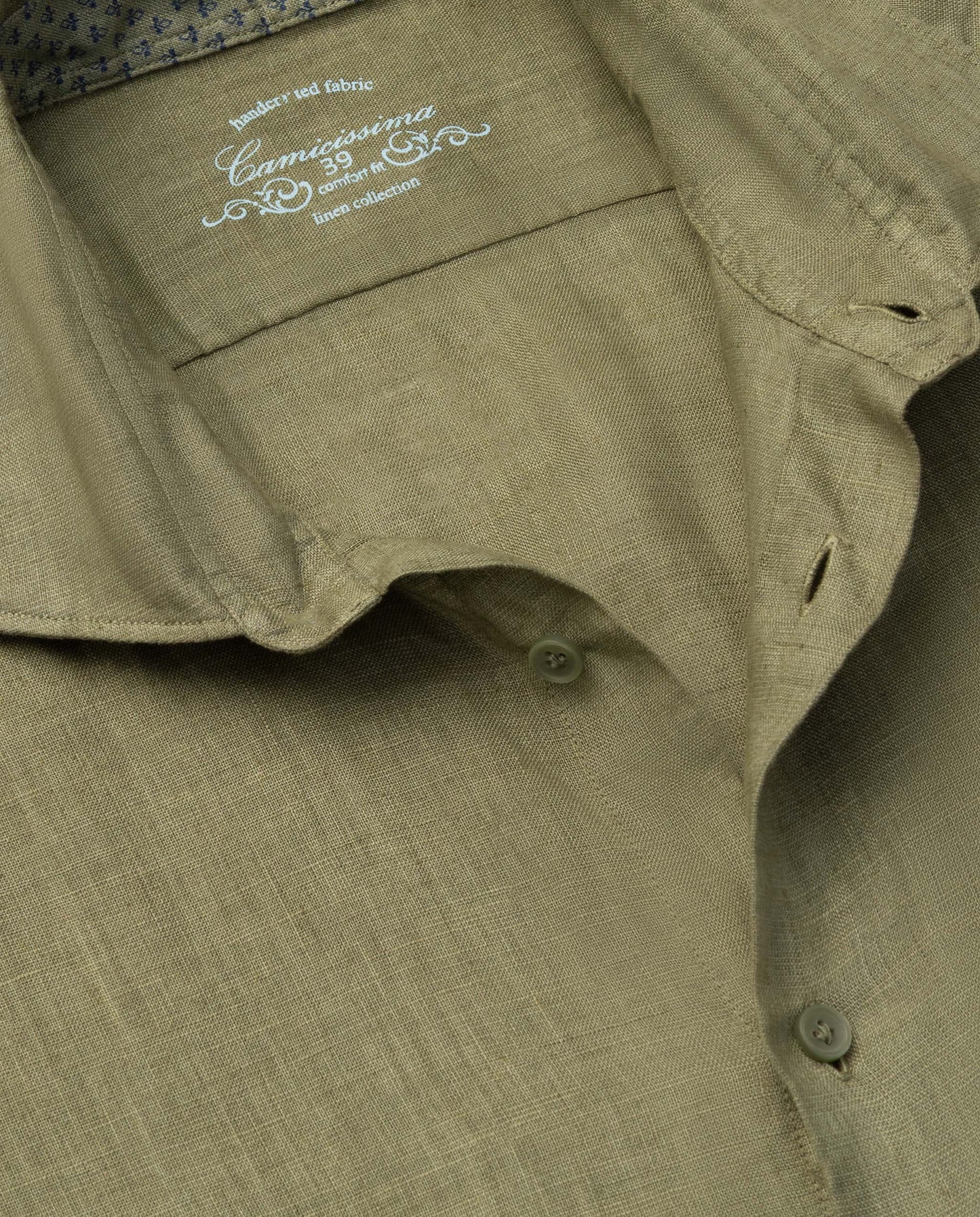 Camicissima Men’s Bright Colour Linen Garment-Dyed Comfort Shirt