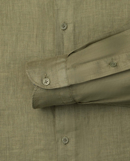 Camicissima Men’s Bright Colour Linen Garment-Dyed Comfort Shirt