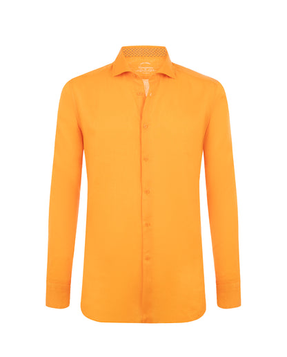Camicissima Men’s Bright Colour Linen Garment-Dyed Comfort Shirt