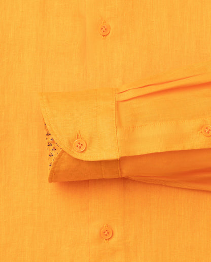 Camicissima Men’s Bright Colour Linen Garment-Dyed Comfort Shirt