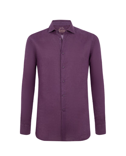 Camicissima Men’s Bright Colour Linen Garment-Dyed Comfort Shirt