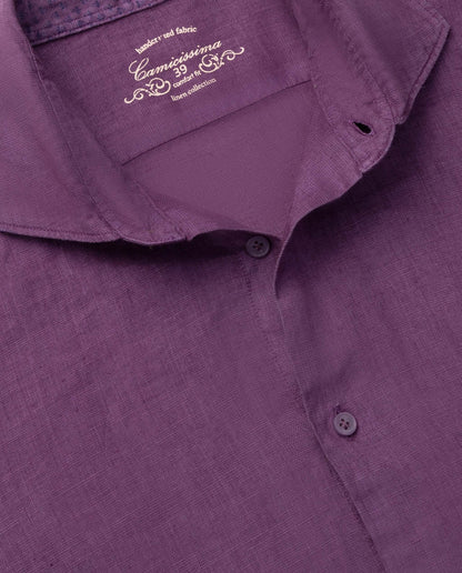 Camicissima Men’s Bright Colour Linen Garment-Dyed Comfort Shirt