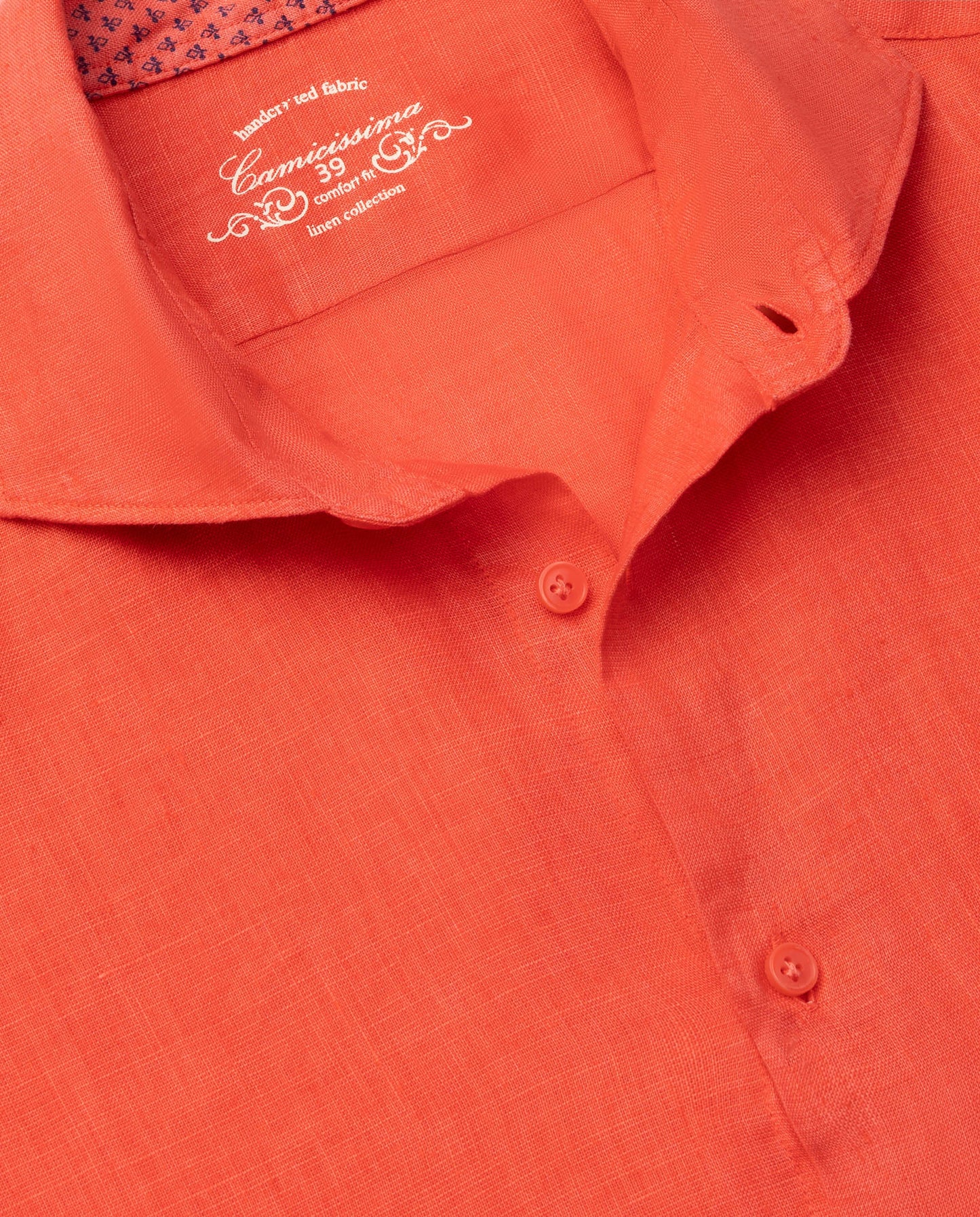 Camicissima Men’s Bright Colour Linen Garment-Dyed Comfort Shirt