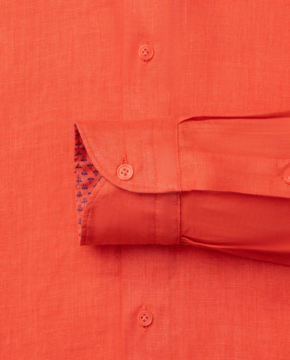 Camicissima Men’s Bright Colour Linen Garment-Dyed Comfort Shirt