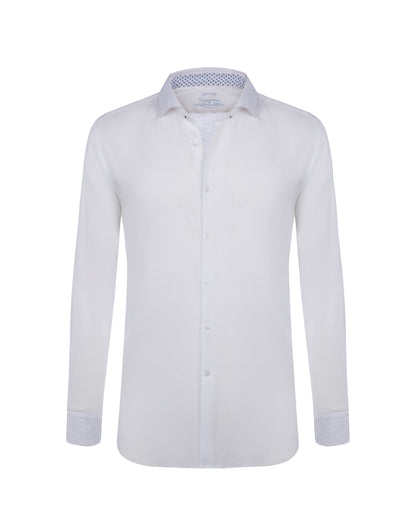 Camicissima Men’s Bright Colour Linen Garment-Dyed Comfort Shirt