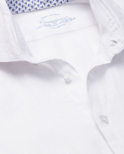 Camicissima Men’s Bright Colour Linen Garment-Dyed Comfort Shirt