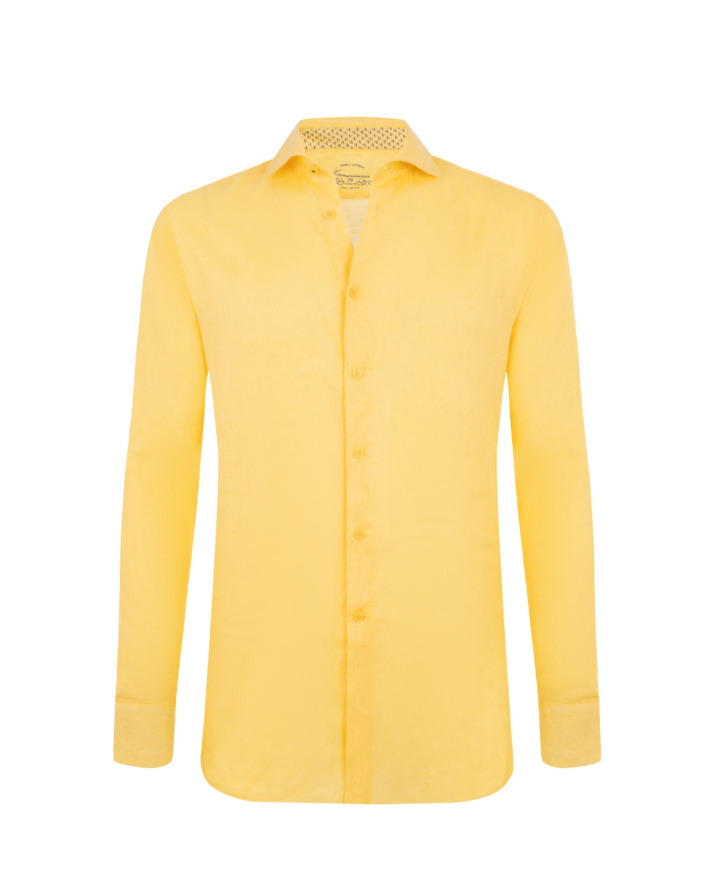 Camicissima Men’s Bright Colour Linen Garment-Dyed Comfort Shirt