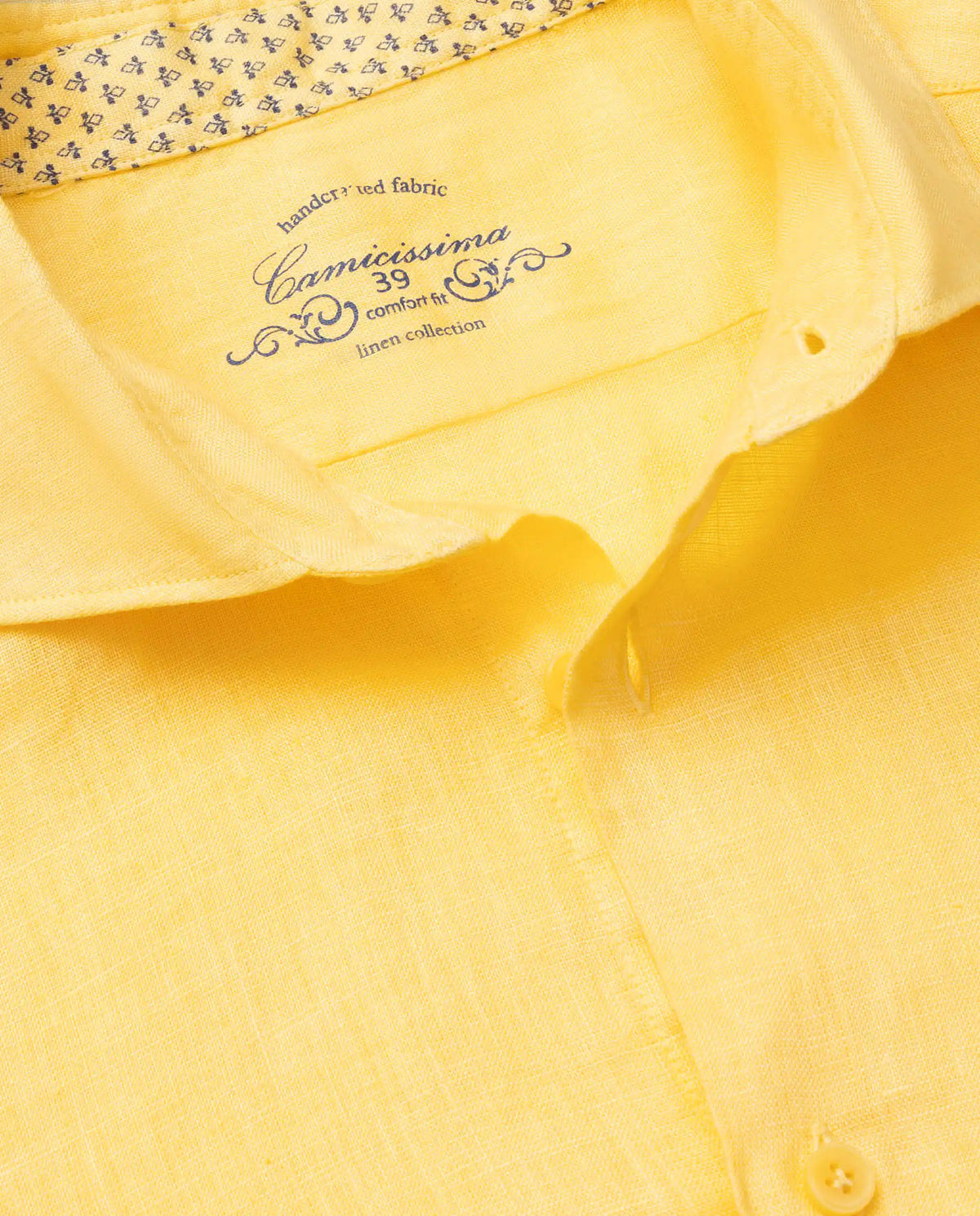 Camicissima Men’s Bright Colour Linen Garment-Dyed Comfort Shirt