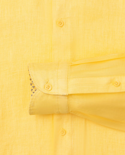 Camicissima Men’s Bright Colour Linen Garment-Dyed Comfort Shirt