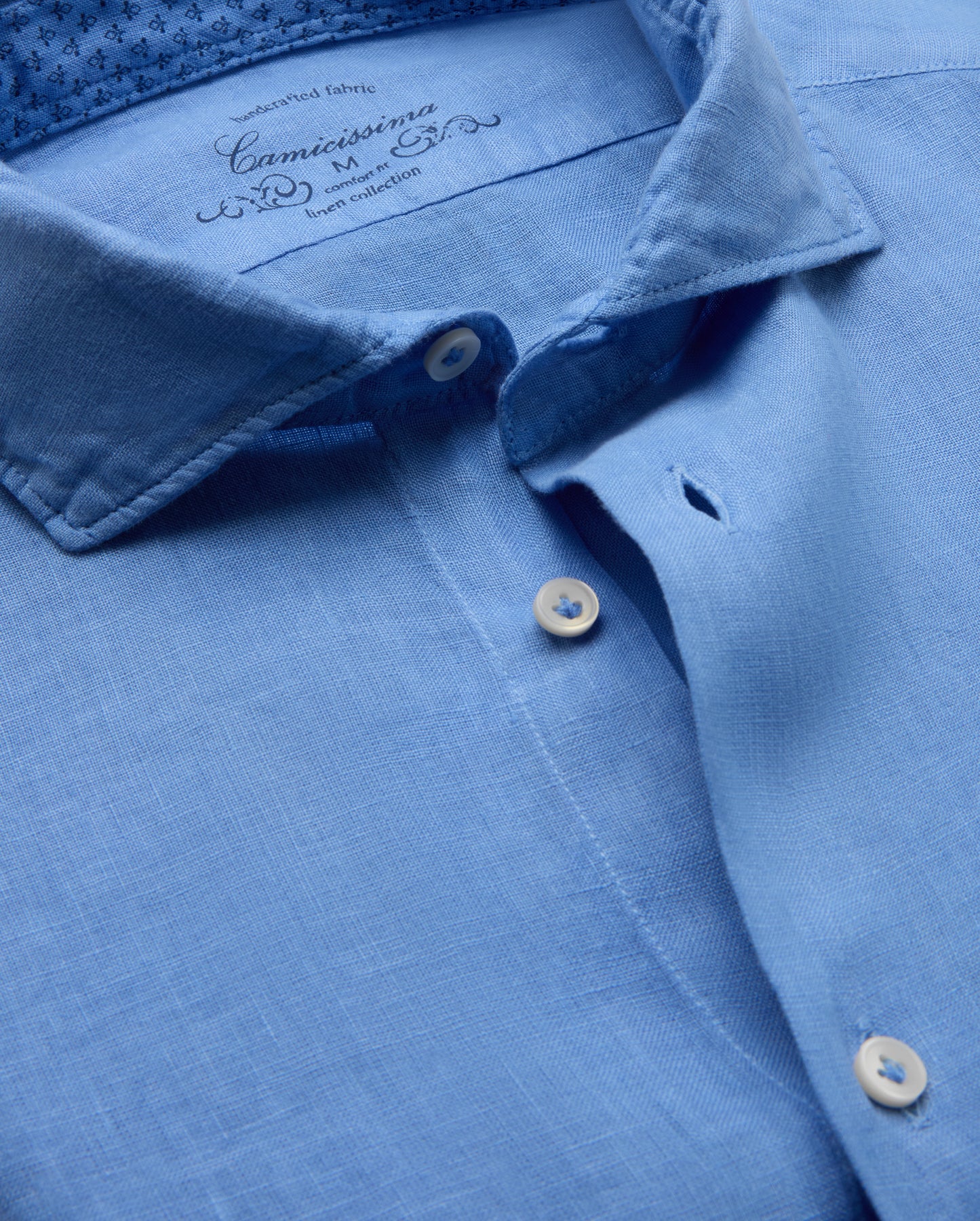 Camicissima Men's Premium Linen Formal Shirt - BLUE | COMFORT