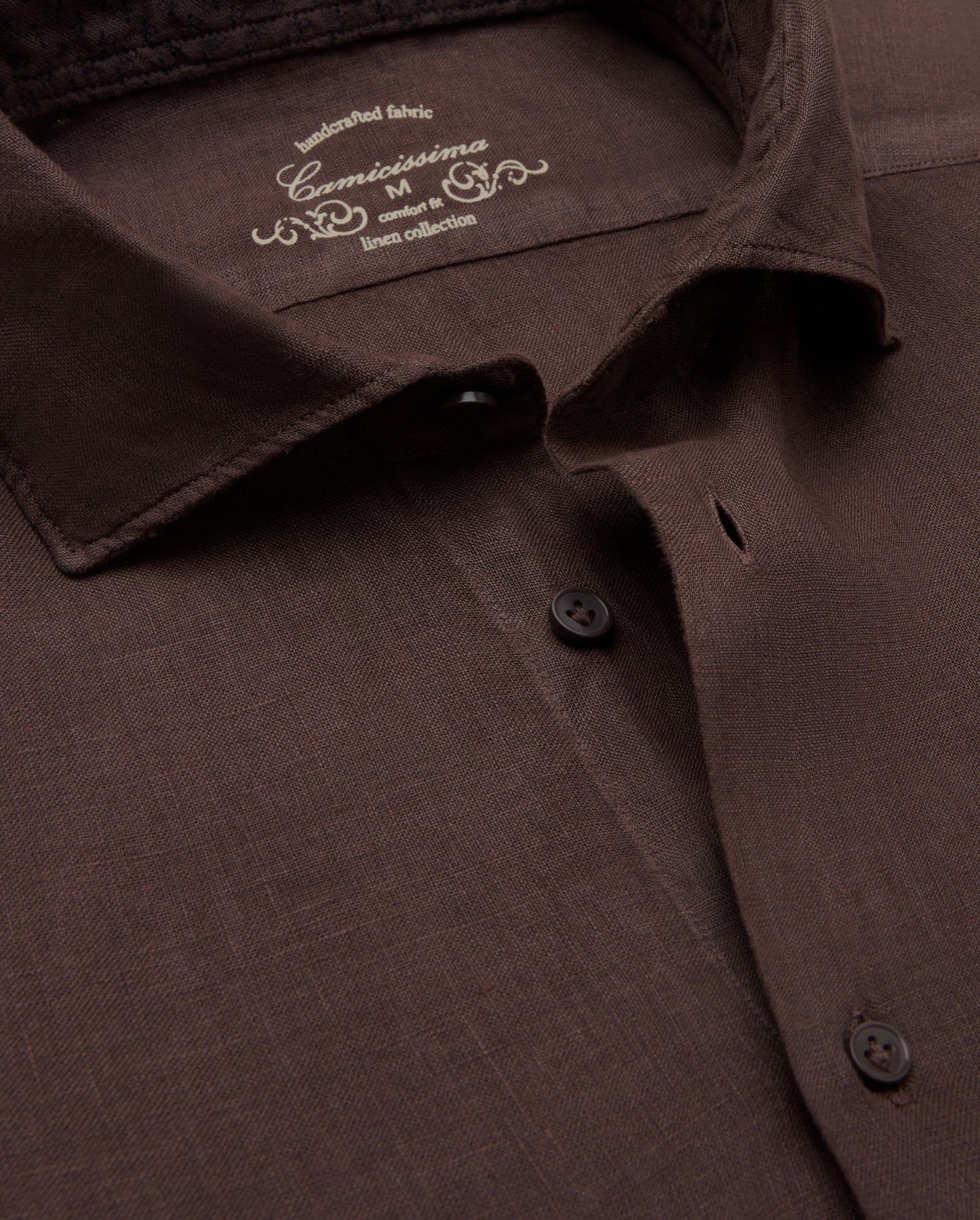 Camicissima Men's Premium Linen Formal Shirt - BROWN | Relaxed Fit