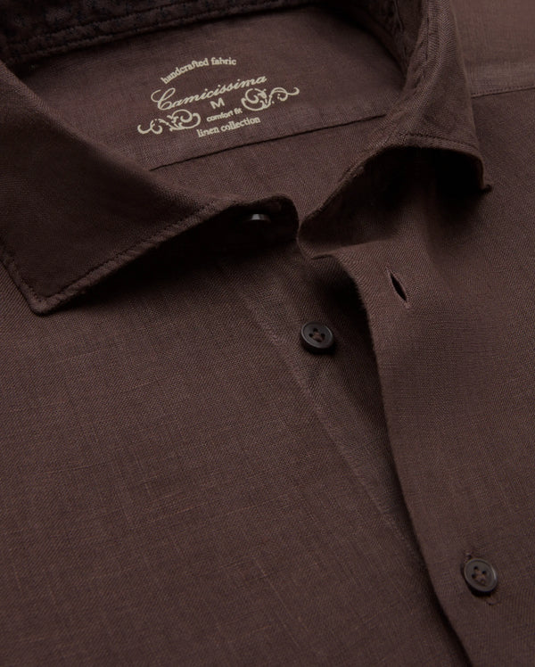 Camicissima Men's Premium Linen Formal Shirt Relaxed Fit
