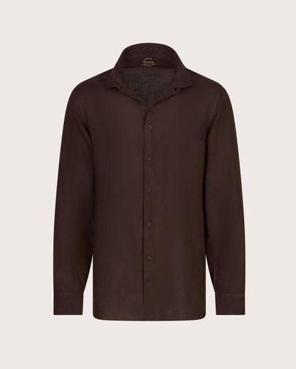 Camicissima Men's Premium Linen Formal Shirt - BROWN | Relaxed Fit
