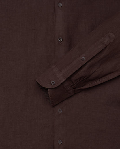 Camicissima Men's Premium Linen Formal Shirt - BROWN | Relaxed Fit
