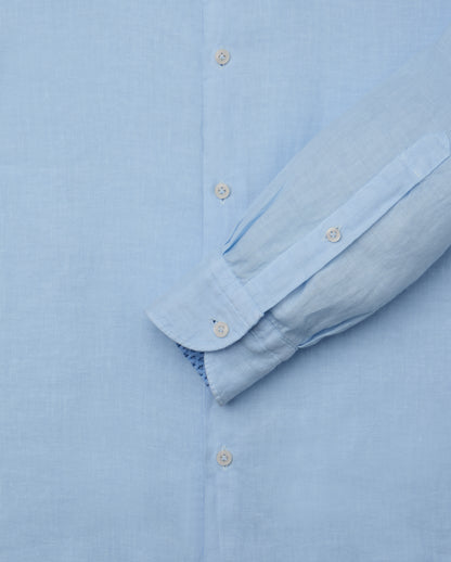 Camicissima Men's Premium Linen Formal Shirt - Light Blue | Relaxed Fit