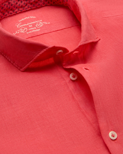 Camicissima Men's Premium Linen Formal Shirt Relaxed Fit
