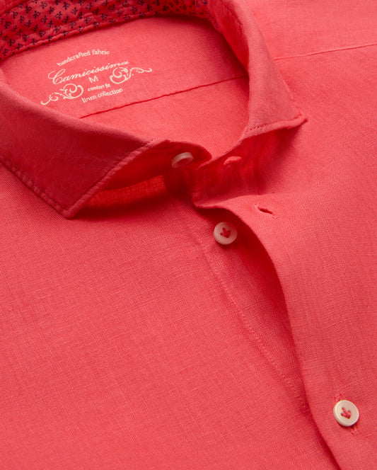 Camicissima Men's Premium Linen Formal Shirt Relaxed Fit